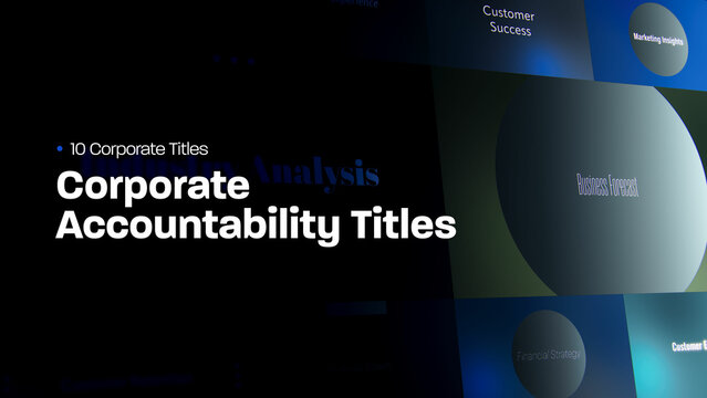 Corporate Accountability Titles | 10 Motion Titles with Control Panels