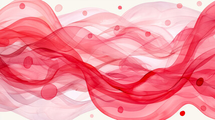 Ink watercolor illustration featuring soft pastel swirls and vibrant crimson capturing Mid Autumn Festival jubilance banner design watercolour background 