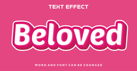 Beloved editable text effect