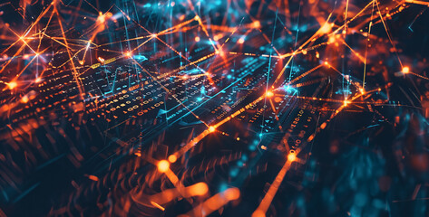 A secure networks transmitting encrypted data, ensuring privacy and security in communication.