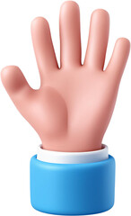 Obraz premium Clay 3D Hand Sign Hello