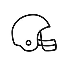 american football player helmet icon linear vector graphics sign © Hhc