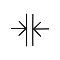 Alignment icon linear vector graphics sign