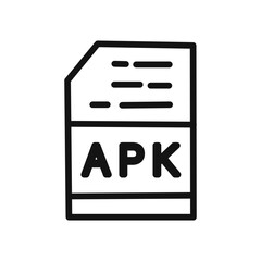 APK File Format Icon linear vector graphics sign
