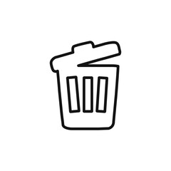 Leftovers Disposal icon linear vector graphics sign
