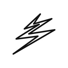 Lightning power charge icon linear vector graphics sign