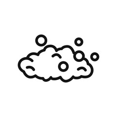 Bubbles and foam icon linear vector graphics sign
