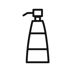 Liquid soap container icon linear vector graphics sign
