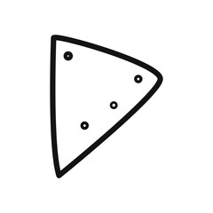 Nachos icon linear vector graphics sign