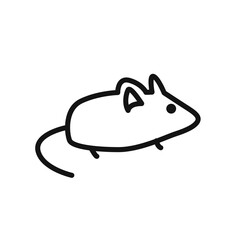 Mouse Animal icon linear vector graphics sign