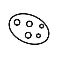 Cookie icon linear vector graphics sign