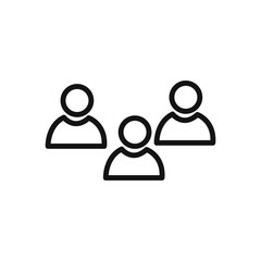 community icon linear vector graphics sign