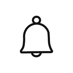 Notification icon linear vector graphics sign