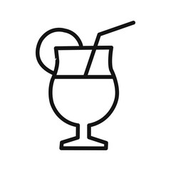 Diet drink icon linear vector graphics sign