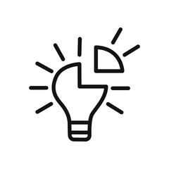 Problem solving skills icon linear vector graphics sign