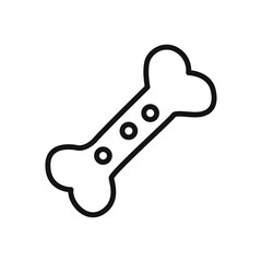 Dog Bone Icon linear vector graphics sign