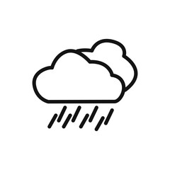 Rain Icon linear vector graphics sign