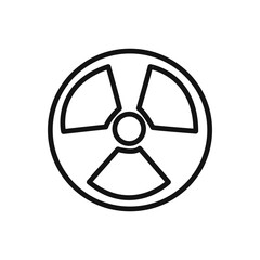 Radiation Hazard Keep Out icon linear vector graphics sign