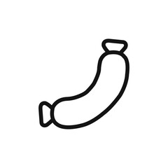 sausages icon linear vector graphics sign