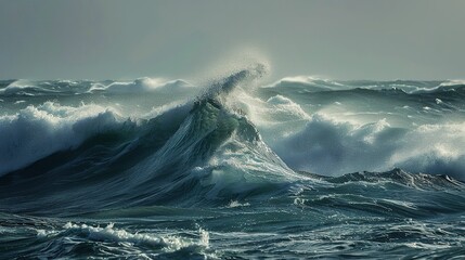 Fototapeta premium A image of sea waves in the sea UHD wallpaper