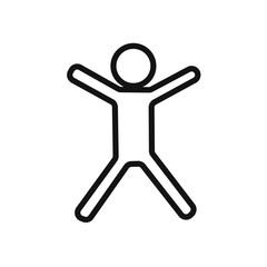 Fitness exercise icon linear vector graphics sign
