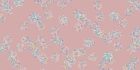 Light blue, yellow vector doodle template with flowers.