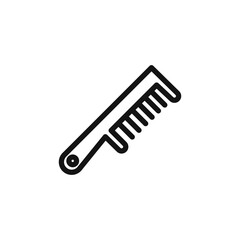 Hair comb icon linear vector graphics sign