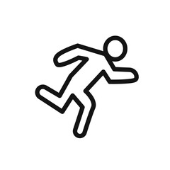 Sprint icon linear vector graphics sign