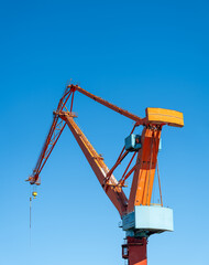 Large abandoned wharf crane.
