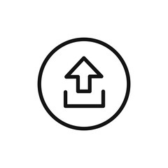 Upload Icon  linear vector graphics sign