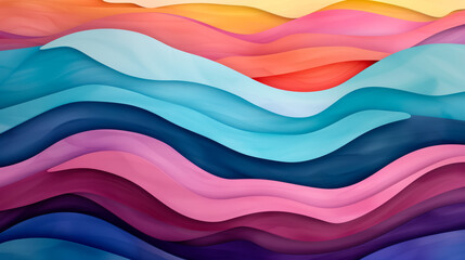Watercolor illustration Illustration of an abstract meditation background with flowing waves and soft colors 