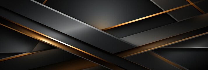 Obraz premium Abstract Background with Black and Gold Intersecting Stripes