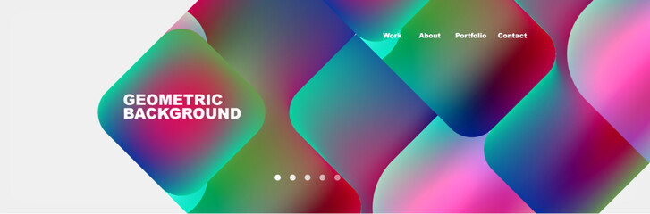 Square internet web page design template. Vector Illustration For Wallpaper, Banner, Background, Card, Book Illustration, landing page