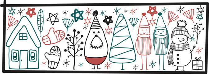 Hand-Drawn Merry Christmas Doodles | Festive Holiday Illustrations