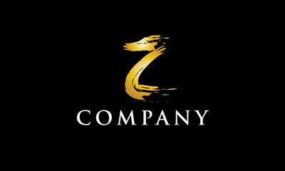 Obraz premium Handwriting Logo Z CompanyGold Abstract Modern Cool