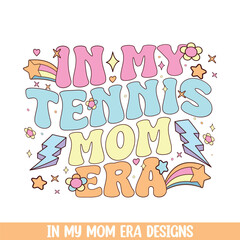 In my groovy retro tennis mom era, groovy retro style mom life designs