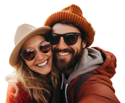 PNG Couple traveler selfie portrait adult.
