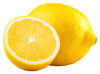 PNG Fresh juicy lemon with slice