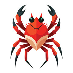 Illustration of Japanese Spider Crab on white