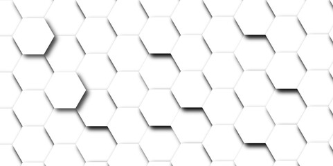 Abstract white background with hexagons . white Hexagonal Background Luxury White Pattern seamless bright white abstract honeycomb background 3D Futuristic abstract geometric mesh cell texture.