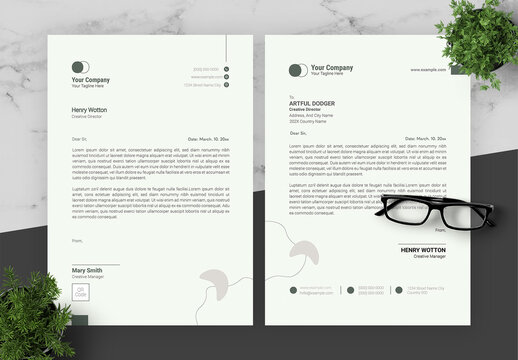 Green Letterhead
