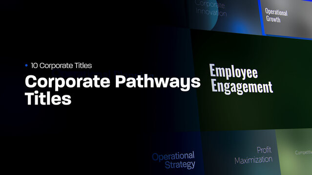 Corporate Pathways Titles | 10 Motion Titles with Control Panels