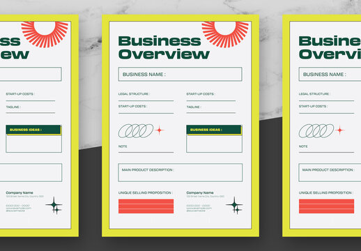 Green And Yellow Y2K Style Business Planner