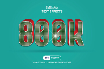 Luxury Diamond Editable Vector Text Effects With Gradient Shining and Spark. 