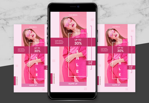 Red Fashion Social Media Story