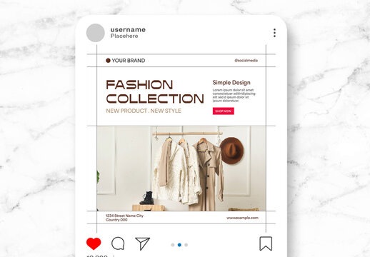 Brown Fashion Social Media Post