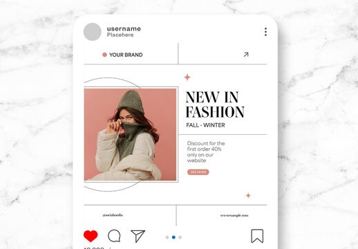 Peach Fashion Social Media Post