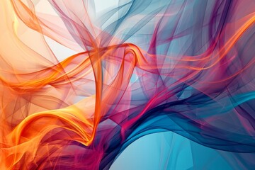 Dynamic abstract wallpaper background, A vibrant mix of blue, red, and orange colors blending together in a beautiful swirl pattern, AI generated