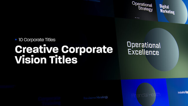 Creative Corporate Vision Titles | 10 Motion Titles with Control Panels