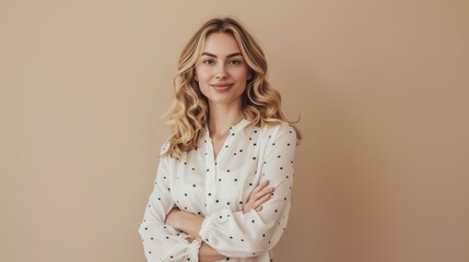 Obraz premium The woman with confident smile